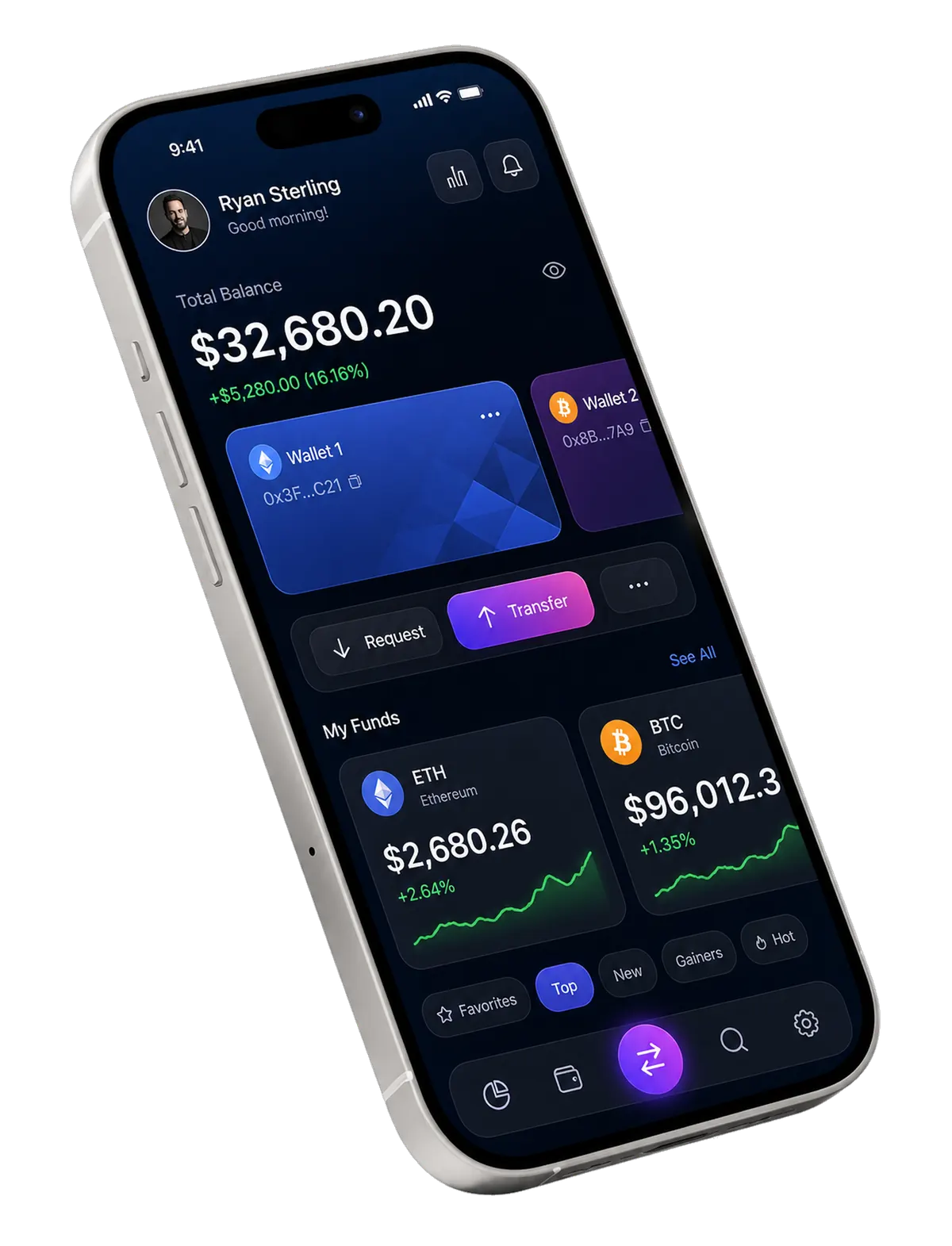 LarpWorld wallet app on iPhone